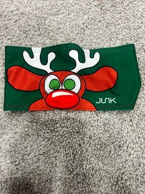 JUNK Green Reindeer Print Headband